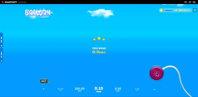 Balloon: You won 0.11 DMO
