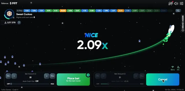 Crash X screenshot from our demo session